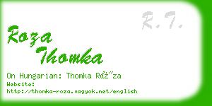 roza thomka business card